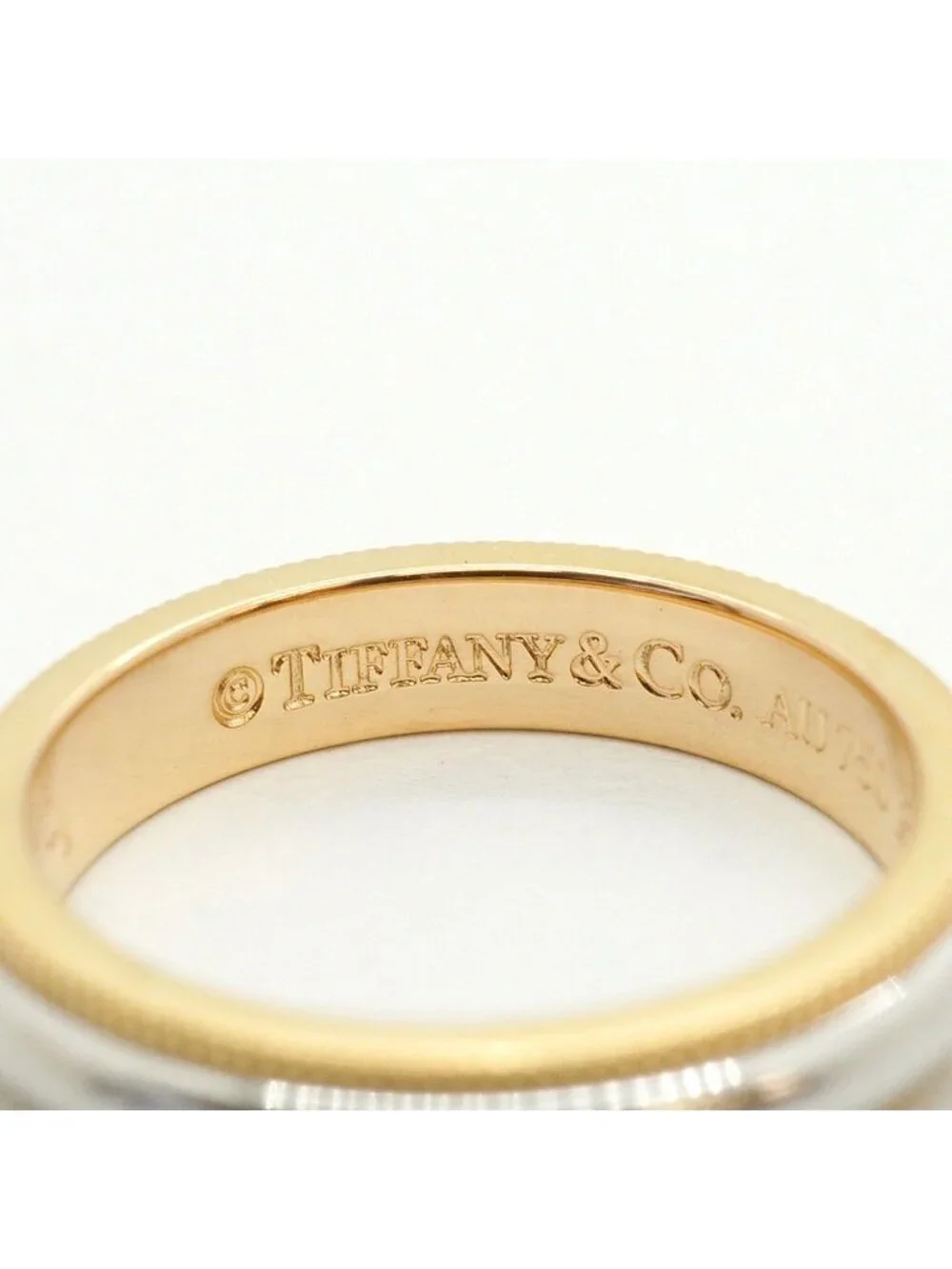 Tiffany & Co Ring Mil Gray 18k Pink Gold Platinum